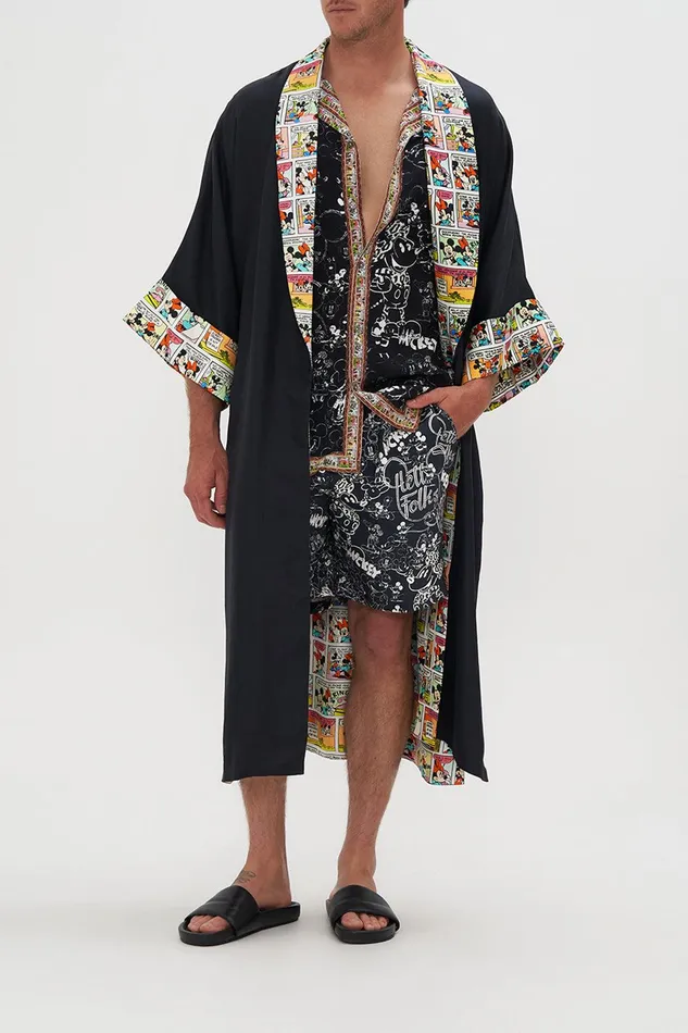 Camilla Outerwear Long Line Reversible Robe Mickey Takes A Trip 8211 Mens