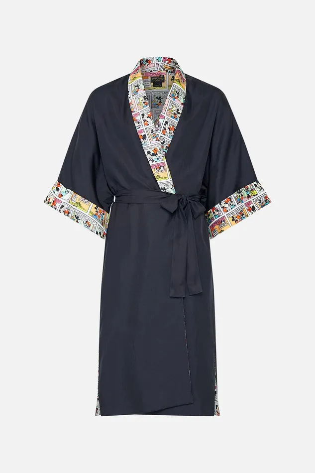 Camilla Outerwear Long Line Reversible Robe Mickey Takes A Trip 8211 Mens