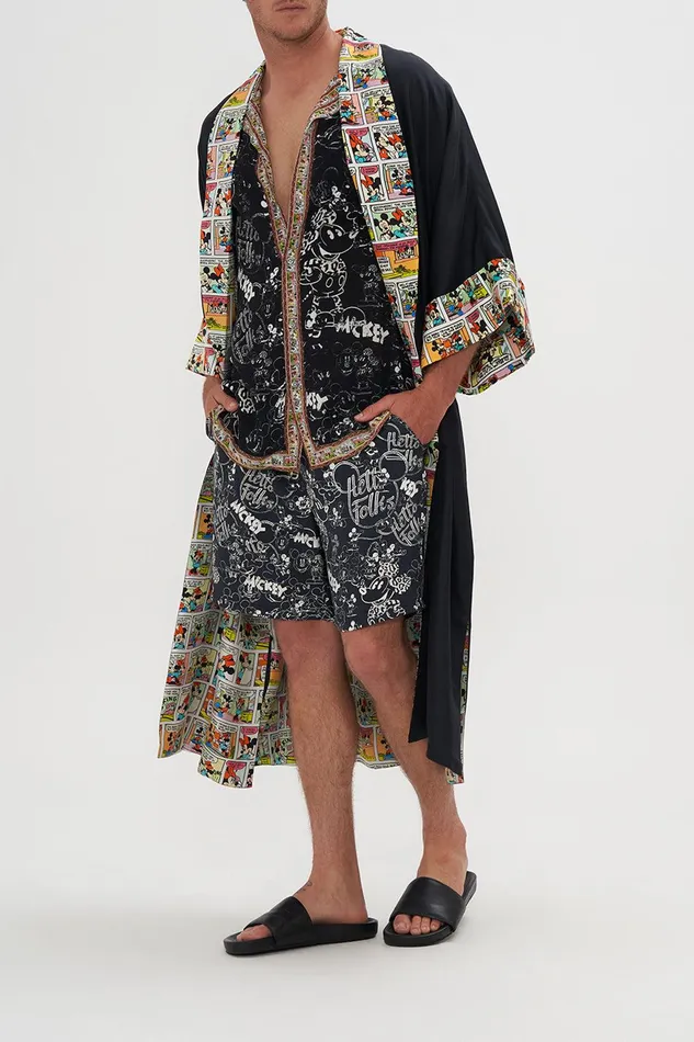 Camilla Outerwear Long Line Reversible Robe Mickey Takes A Trip 8211 Mens