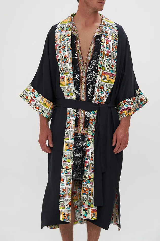 Camilla Outerwear Long Line Reversible Robe Mickey Takes A Trip 8211 Mens