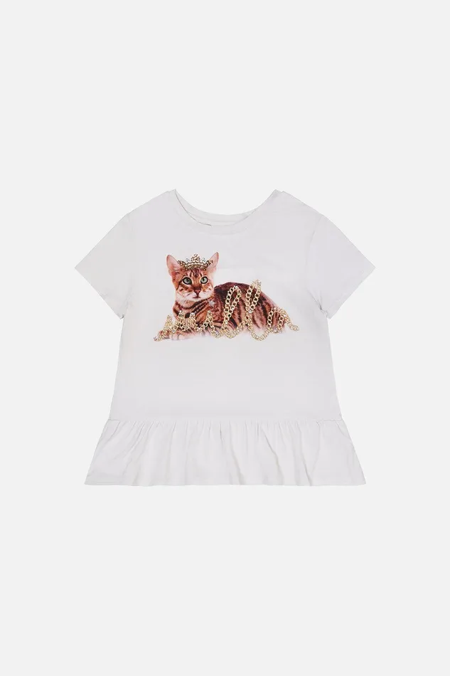 Camilla Sale Kids and Baby Kids Short Sleeve Frill Hem Top 410 Curious And Curiouser 8211 Kids