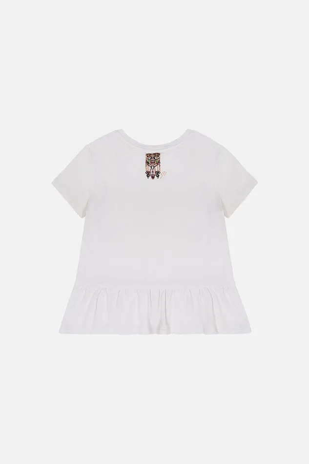 Camilla Sale Kids and Baby Kids Short Sleeve Frill Hem Top 410 Curious And Curiouser 8211 Kids