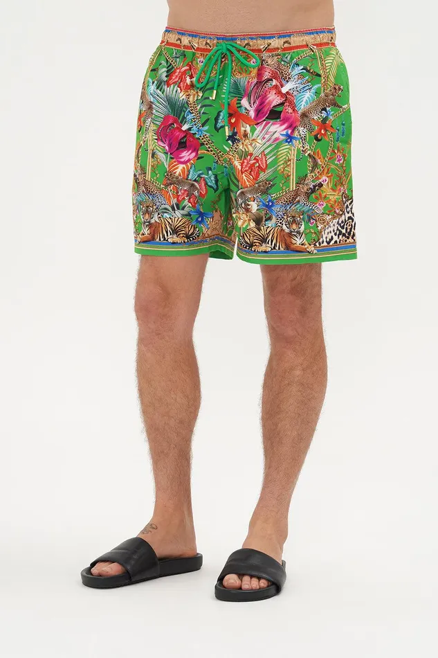 Camilla Sale Mens Elastic Waist Boardshort Curious And Curiouser 8211 Mens