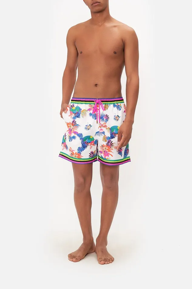 Camilla Sale Mens Elastic Waist Boardshort Flamenco Flamingo 8211 Mens