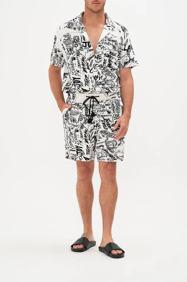 Camilla Sale Mens Terry Towelling Elasticated Walk Short Creature Feature 8211 Mens