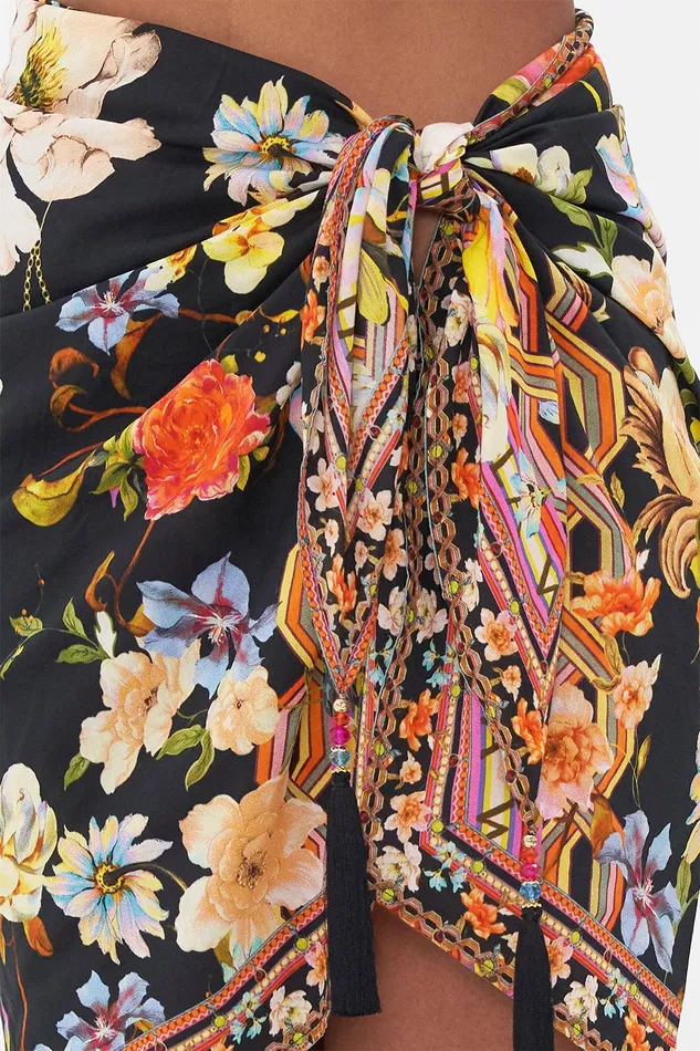 Camilla Sarongs Short Tassel Sarong Secret History 8211 Womens Camilla Sarongs Short Tassel Sarong Secret History 8211 Womens