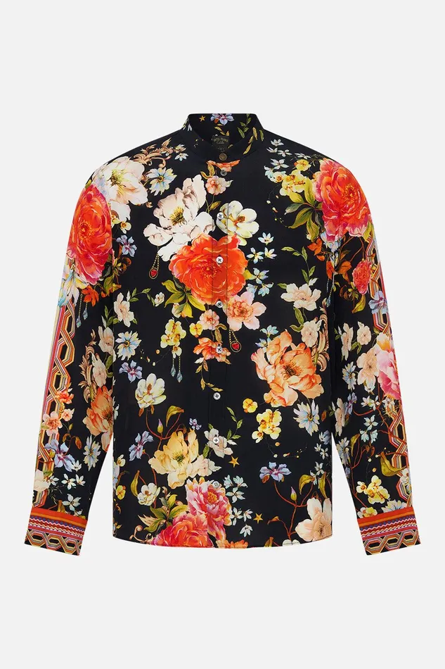 Camilla Shirts Long Sleeve Mandarin Collar Shirt Secret History 8211 Mens Camilla Shirts Long Sleeve Mandarin Collar Shirt Secret History 8211 Mens
