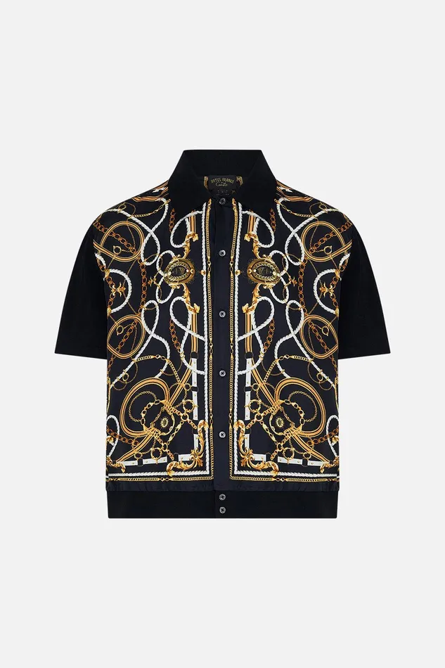 Camilla Shirts Men039s Knit Sleeve Silk Shirt Coast To Coast 8211 Mens