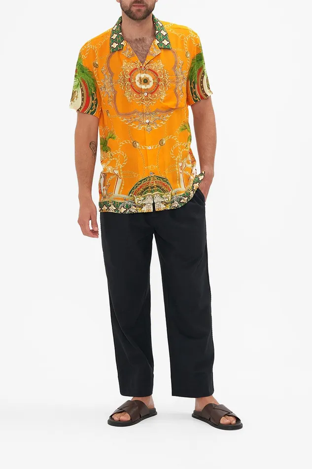 Camilla Shirts Short Sleeve Camp Collared Shirt Dancing With The Bulls 8211 Mens Camilla Shirts Short Sleeve Camp Collared Shirt Dancing With The Bulls 8211 Mens