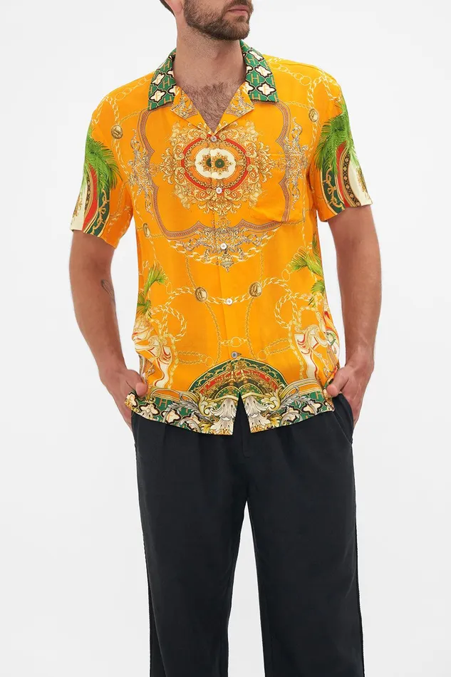 Camilla Shirts Short Sleeve Camp Collared Shirt Dancing With The Bulls 8211 Mens Camilla Shirts Short Sleeve Camp Collared Shirt Dancing With The Bulls 8211 Mens