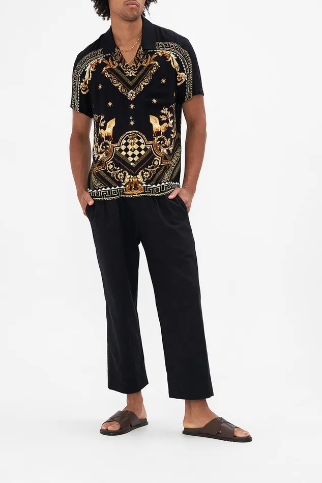 Camilla Shirts Short Sleeve Camp Collared Shirt Duomo Dynasty 8211 Mens