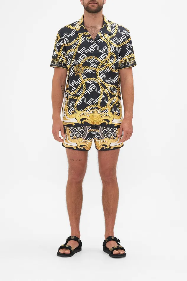Camilla Shirts Short Sleeve Camp Collared Shirt Tether Me Not 8211 Mens