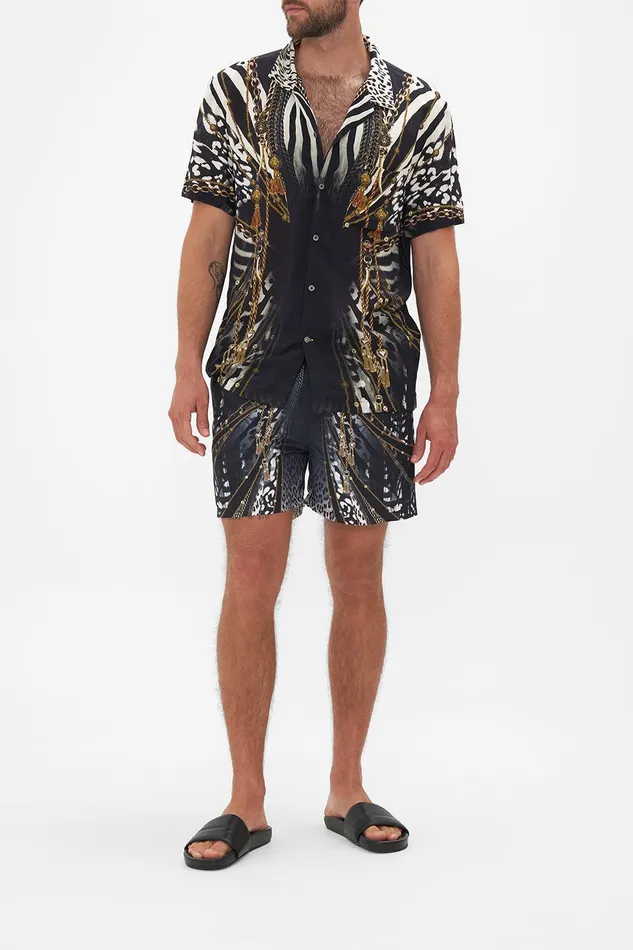 Camilla Shirts Short Sleeve Camp Collared Shirt Untamed Royalty 8211 Mens