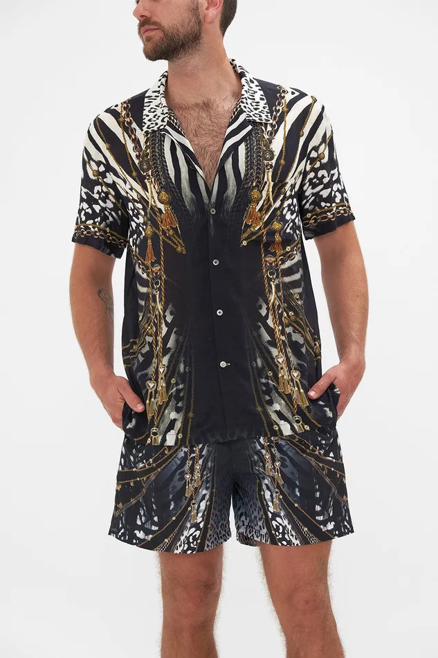 Camilla Shirts Short Sleeve Camp Collared Shirt Untamed Royalty 8211 Mens Camilla Shirts Short Sleeve Camp Collared Shirt Untamed Royalty 8211 Mens