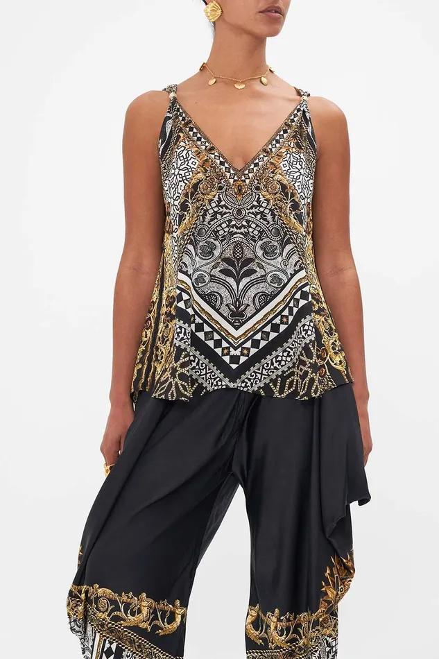 Camilla Tees Tank Top With Strap Bead Detail Look Up Tesoro 8211 Womens Camilla Tees Tank Top With Strap Bead Detail Look Up Tesoro 8211 Womens