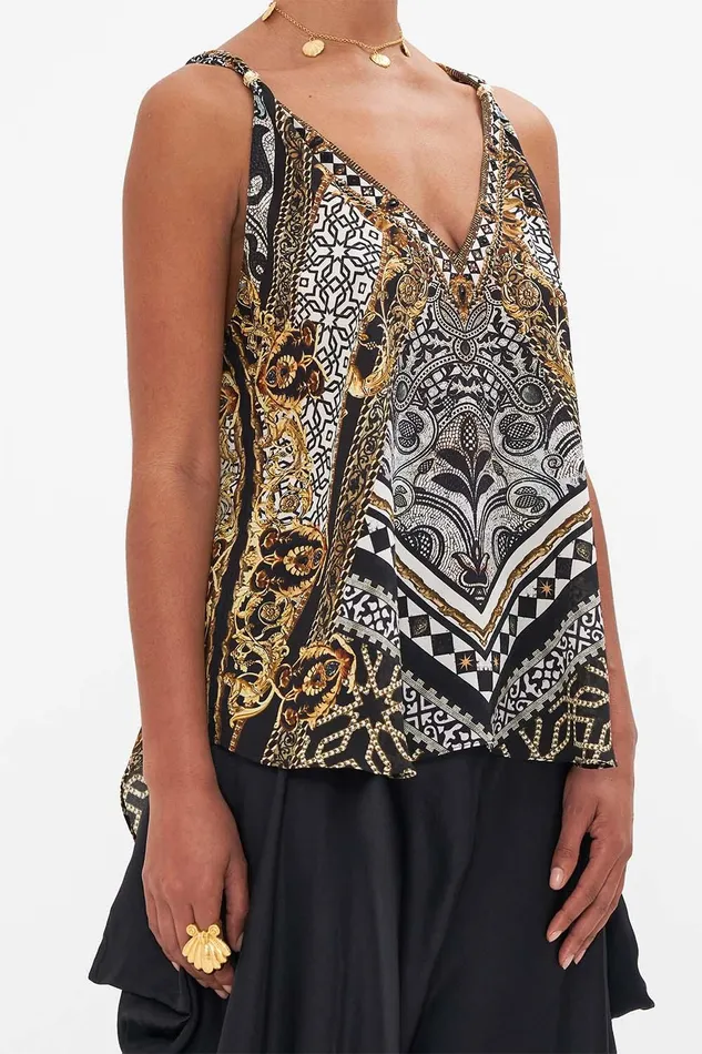 Camilla Tees Tank Top With Strap Bead Detail Look Up Tesoro 8211 Womens Camilla Tees Tank Top With Strap Bead Detail Look Up Tesoro 8211 Womens
