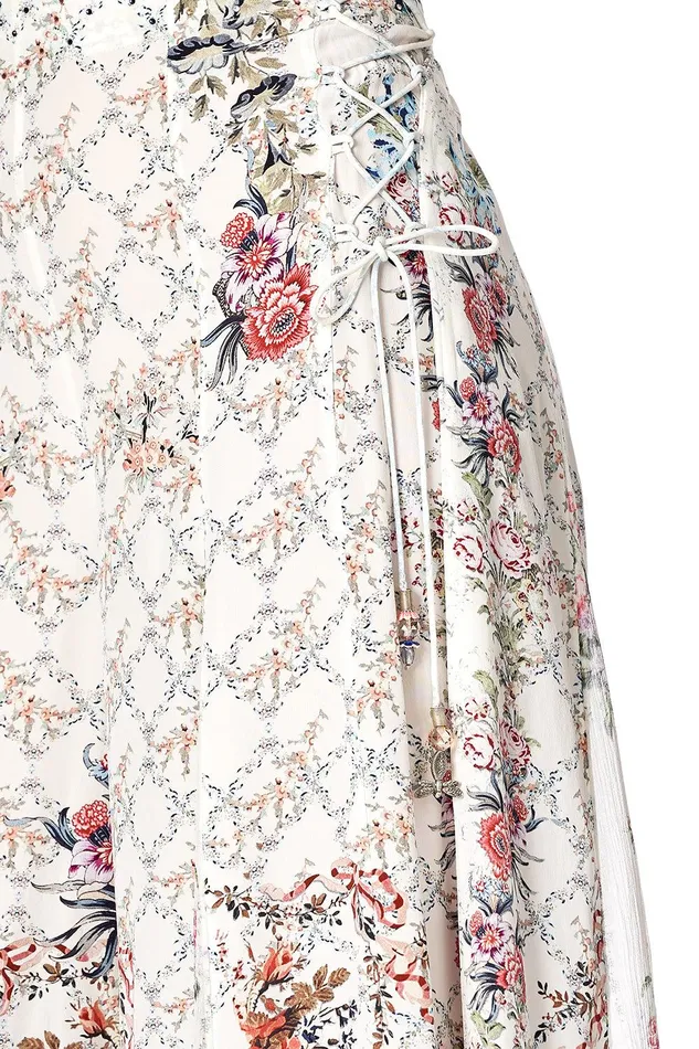 Camilla Wide Leg Pants Flares With Lace Up Side Southern Belle 8211 Womens