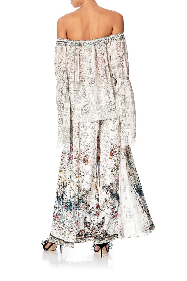 Camilla Wide Leg Pants Flares With Lace Up Side Southern Belle 8211 Womens