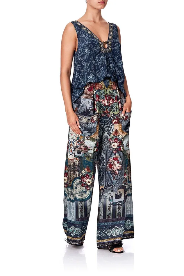 Camilla Wide Leg Pants Wide Leg Trouser With Front Pockets Hotel Boheme 8211 Womens
