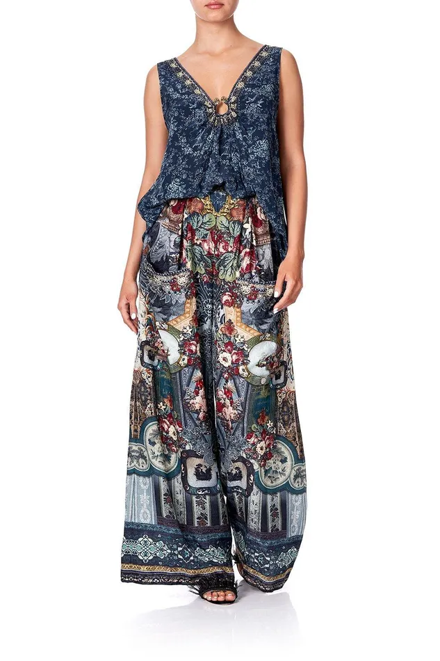 Camilla Wide Leg Pants Wide Leg Trouser With Front Pockets Hotel Boheme 8211 Womens