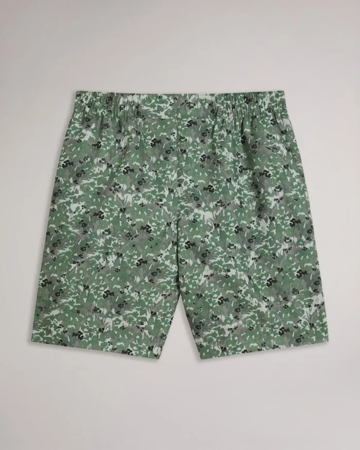 Camo Floral Print Swim Shorts Khaki Men Ted Baker Clothing