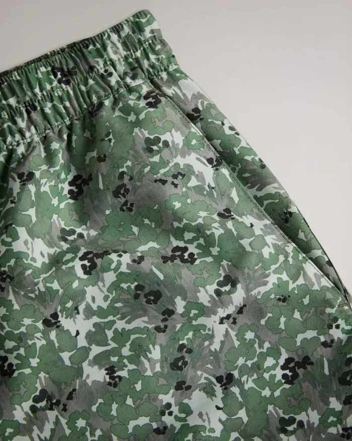 Camo Floral Print Swim Shorts Khaki Men Ted Baker Clothing