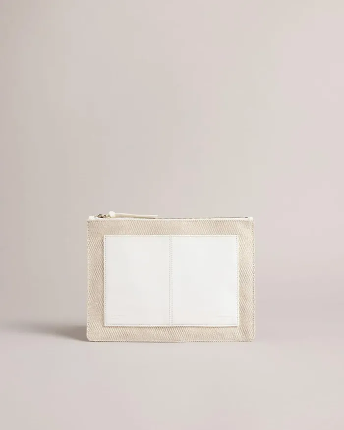 Canvas Pouch Ecru Women Ted Baker Bags Canvas Pouch Ecru Women Ted Baker Bags