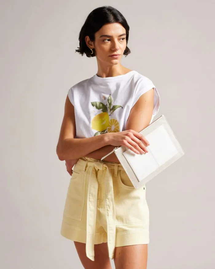 Canvas Pouch Ecru Women Ted Baker Bags Canvas Pouch Ecru Women Ted Baker Bags