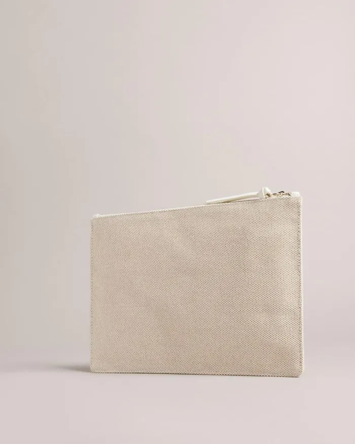 Canvas Pouch Ecru Women Ted Baker Bags Canvas Pouch Ecru Women Ted Baker Bags