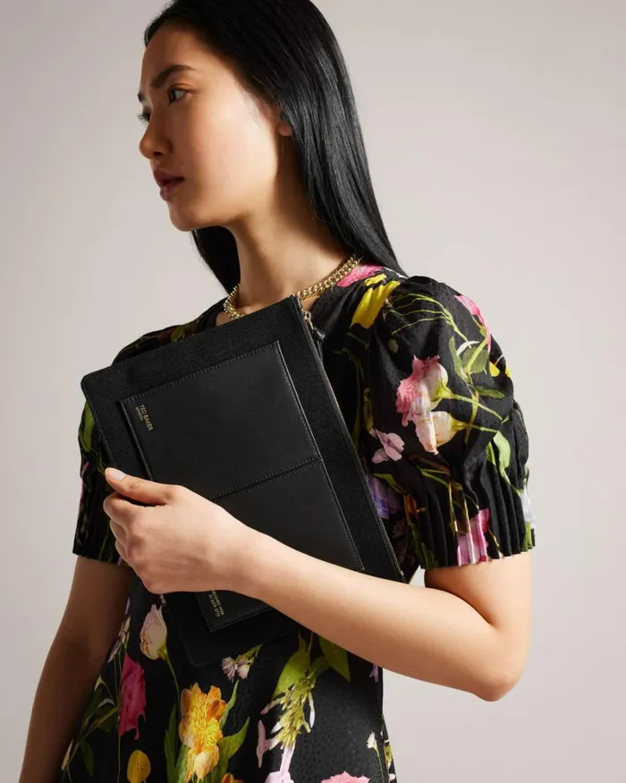 Canvas Pouch JetBlack Women Ted Baker Bags Canvas Pouch JetBlack Women Ted Baker Bags