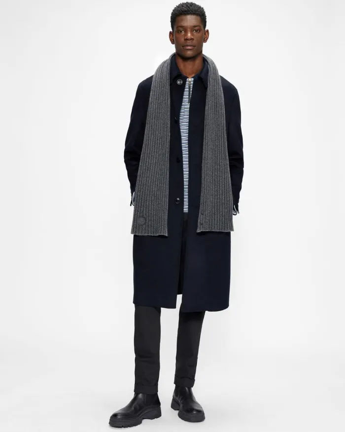 Cardigan Stitch Scarf Gray Men Ted Baker Scarves Cardigan Stitch Scarf Gray Men Ted Baker Scarves