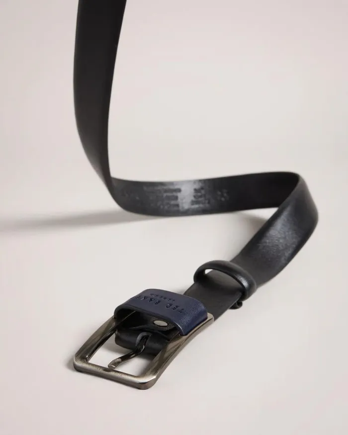 Centre Bar Buckle Belt Black Men Ted Baker Belts
