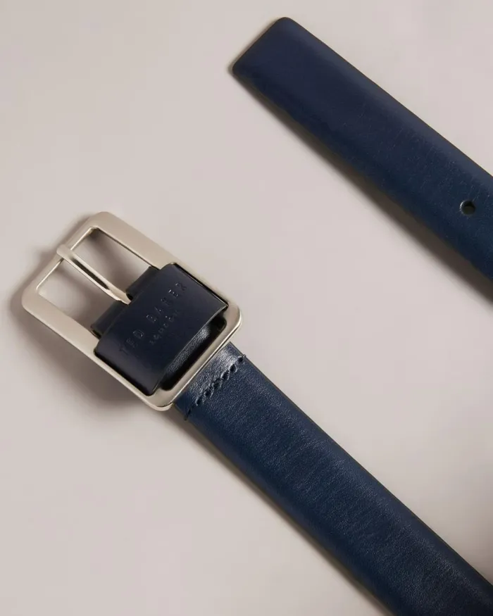 Centre Bar Buckle Belt Navy Men Ted Baker Belts