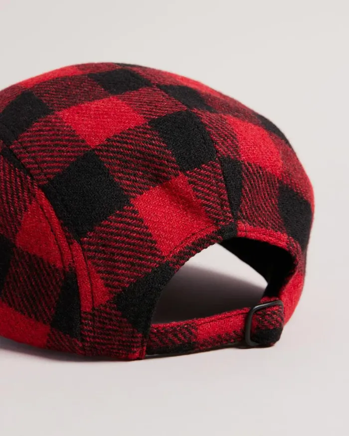 Check Cap Red Men Ted Baker Hats and Caps