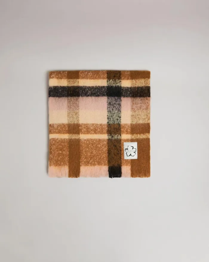 Check Scarf Natural Women Ted Baker Scarves