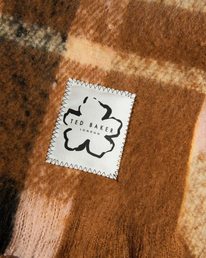 Check Scarf Natural Women Ted Baker Scarves