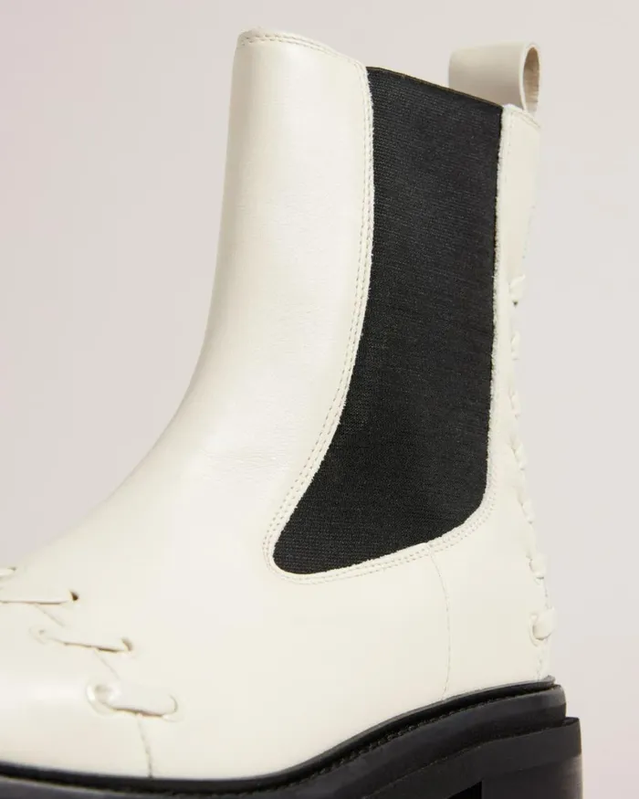Chelsea Boots With Whipstitch Detail Natural Women Ted Baker Boots