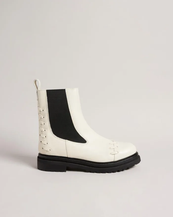 Chelsea Boots With Whipstitch Detail Natural Women Ted Baker Boots