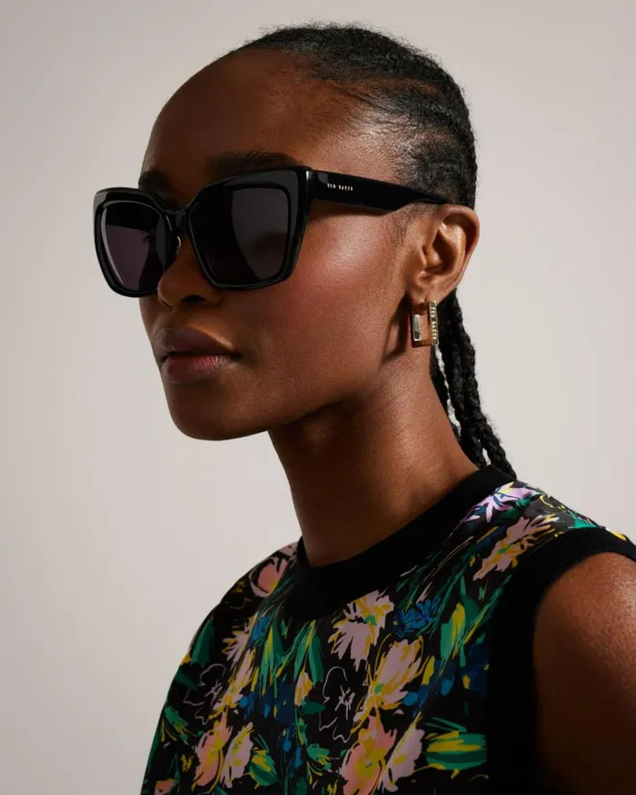 Chunky Cat Eye Frame Sunglasses Black Women Ted Baker Sunglasses Chunky Cat Eye Frame Sunglasses Black Women Ted Baker Sunglasses