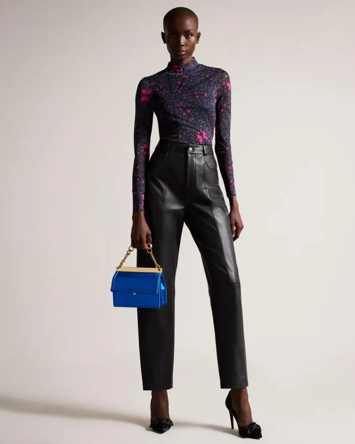 Chunky Chain Mini Shoulder Bag Blue Women Ted Baker Bags
