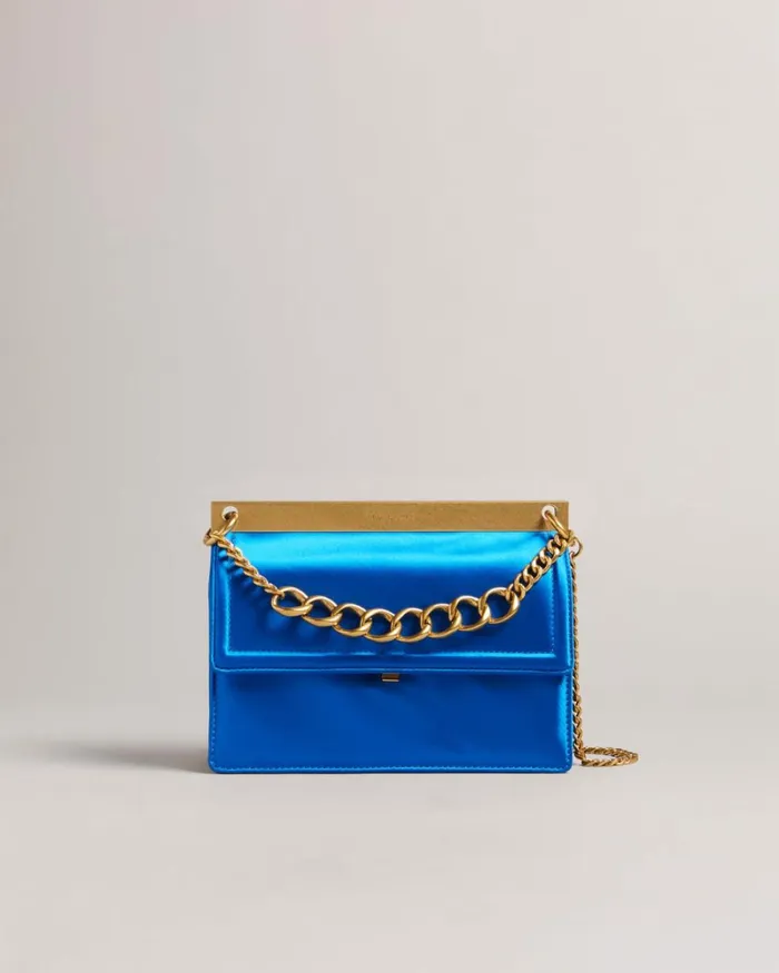 Chunky Chain Mini Shoulder Bag Blue Women Ted Baker Bags Chunky Chain Mini Shoulder Bag Blue Women Ted Baker Bags