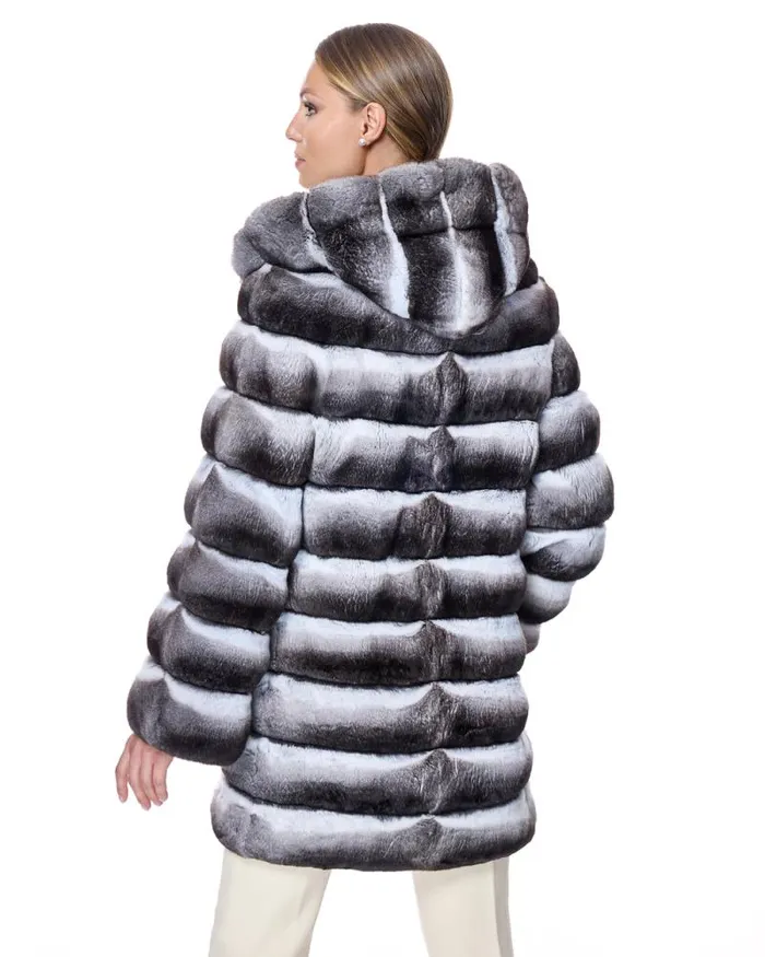 Coats Women039s Maximilian Chinchilla Hooded Coat