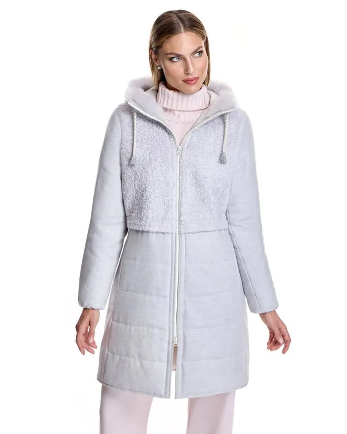 Coats Women039s Maximilian Hooded Woolblend Coat With Shearling Front And Back Coats Women039s Maximilian Hooded Woolblend Coat With Shearling Front And Back