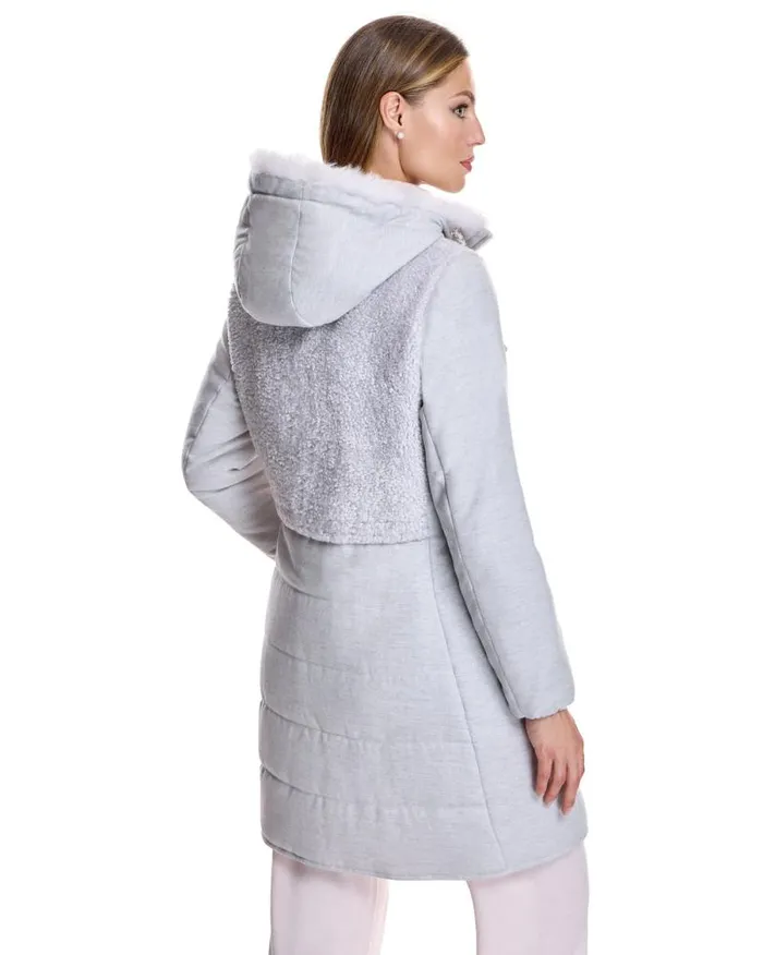 Coats Women039s Maximilian Hooded Woolblend Coat With Shearling Front And Back