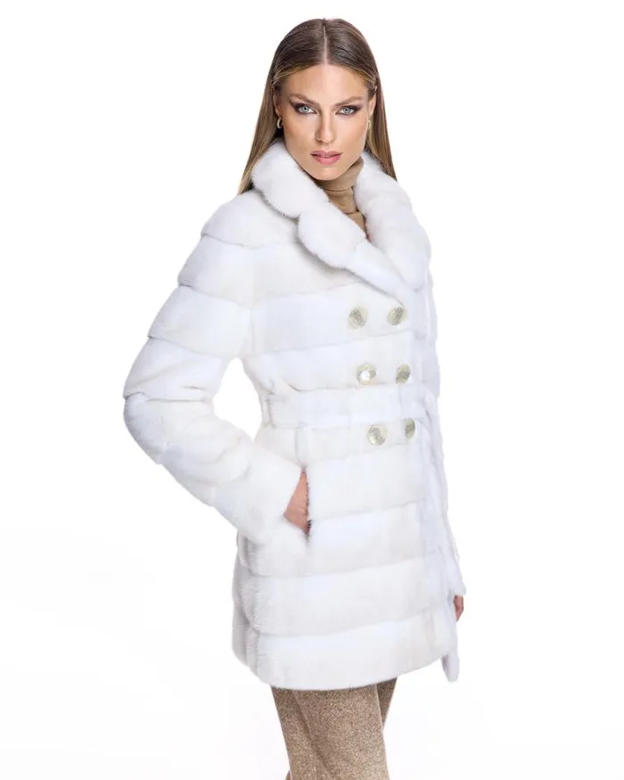 Coats Women039s Maximilian Horizontal Mink Coat
