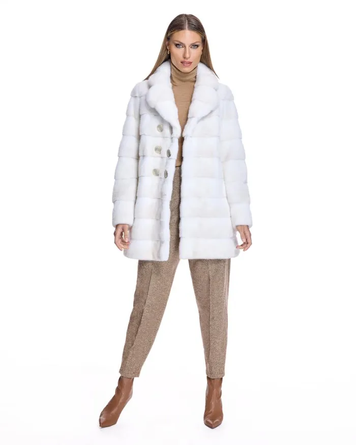 Coats Women039s Maximilian Horizontal Mink Coat