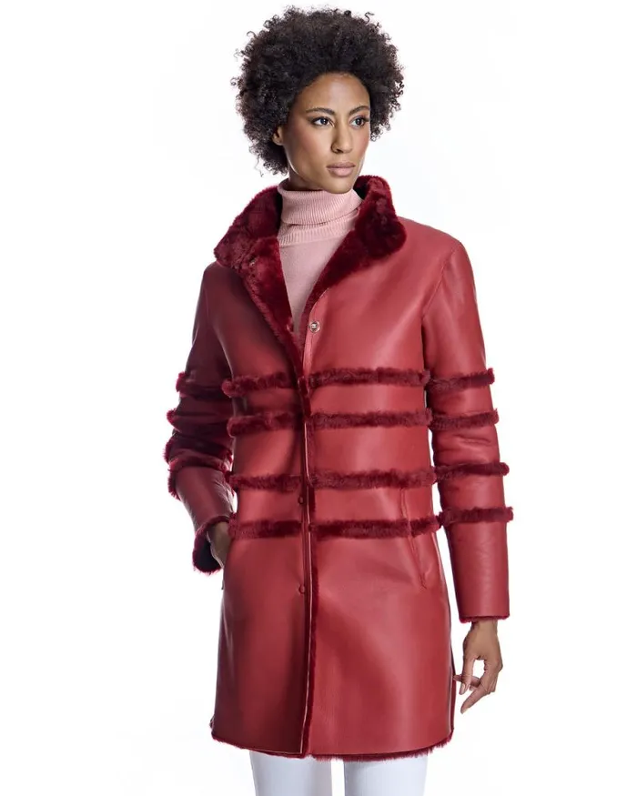 Coats Women039s Maximilian Horizontal Shearling Jacket