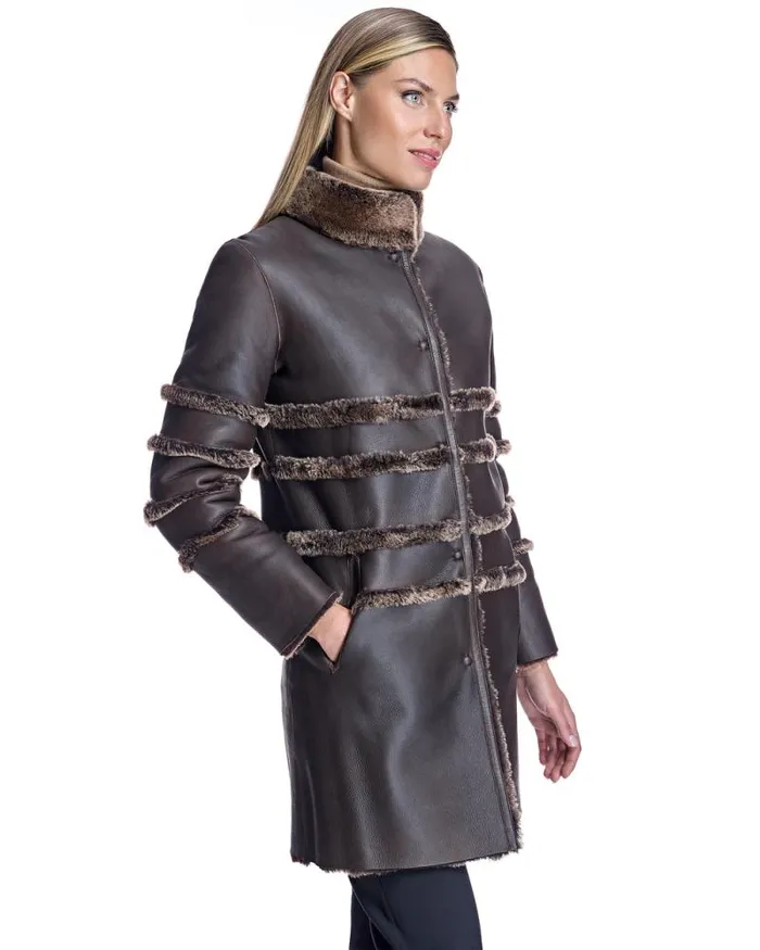 Coats Women039s Maximilian Horizontal Shearling Jacket