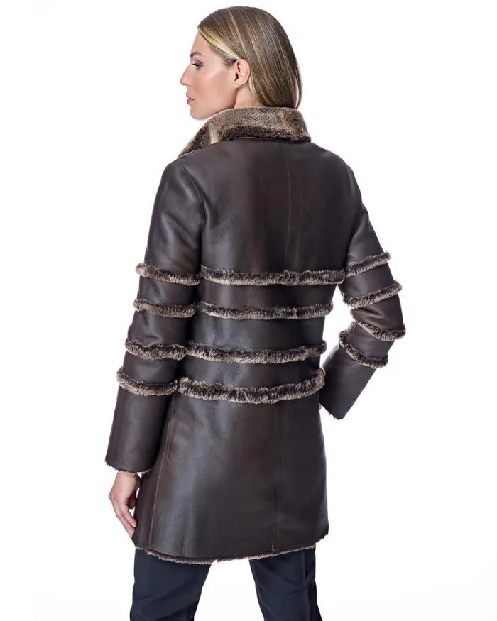 Coats Women039s Maximilian Horizontal Shearling Jacket