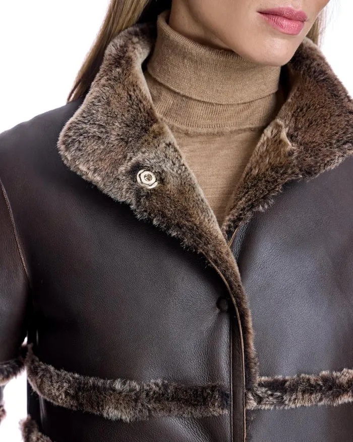 Coats Women039s Maximilian Horizontal Shearling Jacket